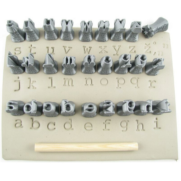 Céramique :: Tampons et rouleaux décoratifs Relyéf :: Tampons :: Set  alphabet Courier abc 10 mm