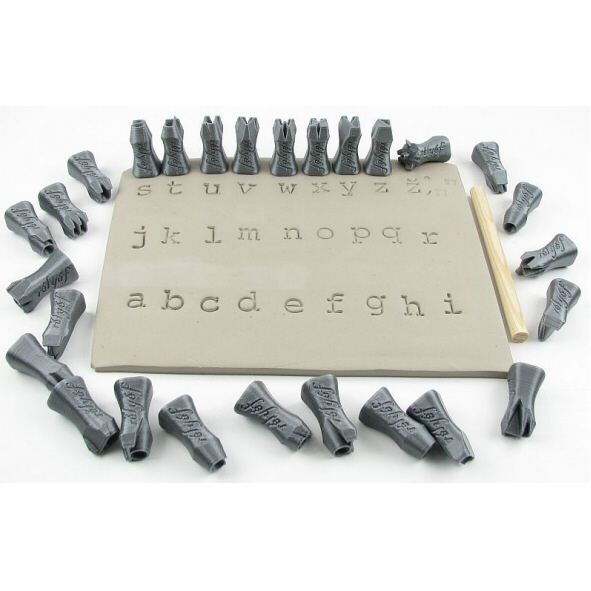 Tampon Alphabet Pour Argile,Manuscript Alphabet Rubber Stamp